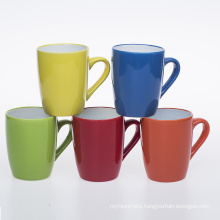 Hot sale ceramic glazed mug colorful mug cheap stoneware mug